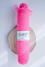 Canilla Lana Rústica Colores Vivos V3 Rosa Fosforito