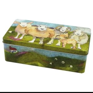 caja ovejas con sueter