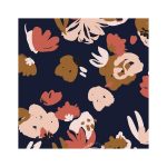 Tela-Viscosa Marronette-Posie-Blue