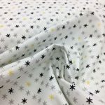 Tela blanca de estrellas