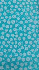 Tela botones blancos en fondo azul