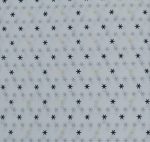 Tela estrellas fondo blanco (negras