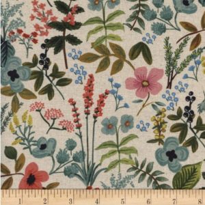 Tela flores fondo crudo COTTON STEEL