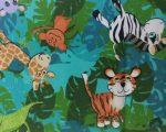 Tela franela animales salvajes en la selva