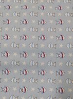 Tela pececitos y estrellas